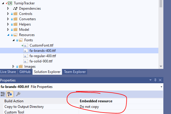 Add fonts and mark as EmbeddedResource