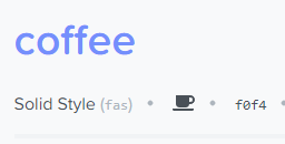 Coffee icon from font awesome with unicode f0f4